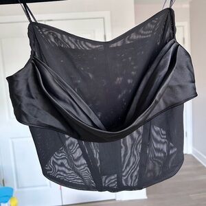 Sincerely Jules Elegant Black Mesh Top